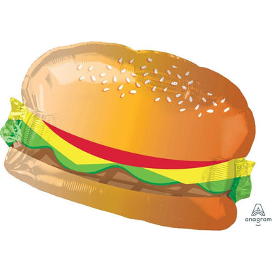 SuperShape Hamburger with Bun Foil Balloon - 66cm x 45cm - The Base Warehouse