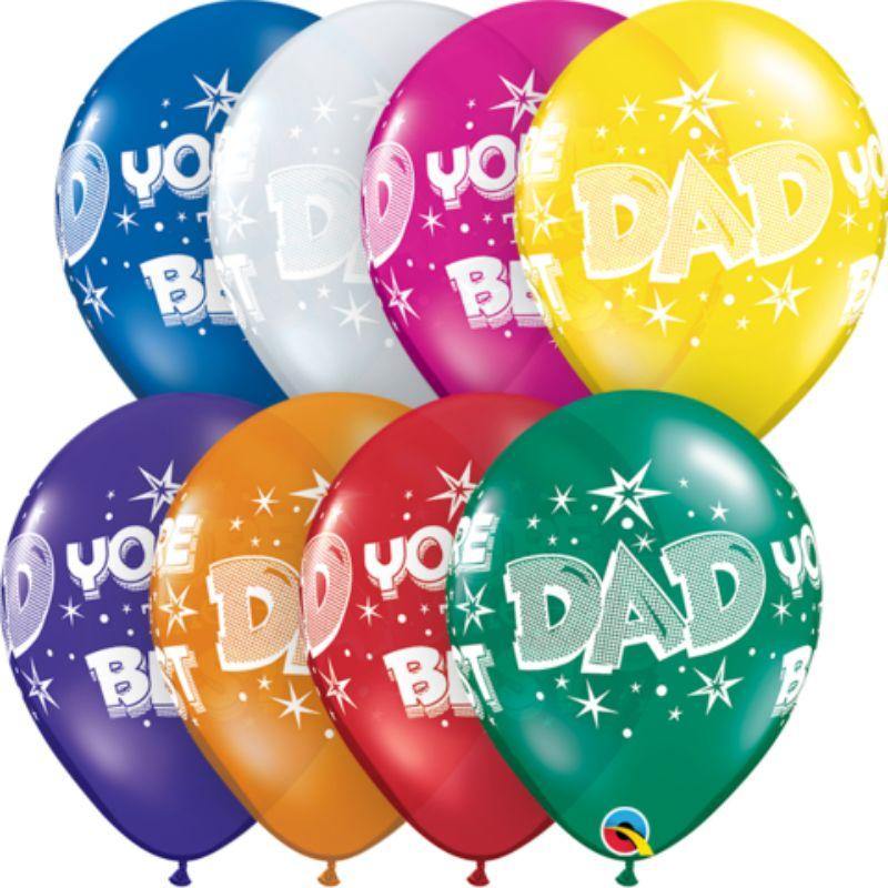Dad You Are the Best Starbursts Latex Balloon - 30cm - The Base Warehouse