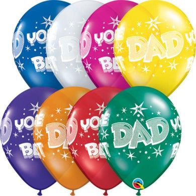 Dad You Are the Best Starbursts Latex Balloon - 30cm - The Base Warehouse