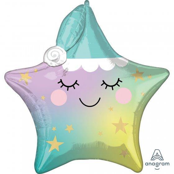 Multi-Balloon Sleepy Little Star - 60cm x 63cm - The Base Warehouse