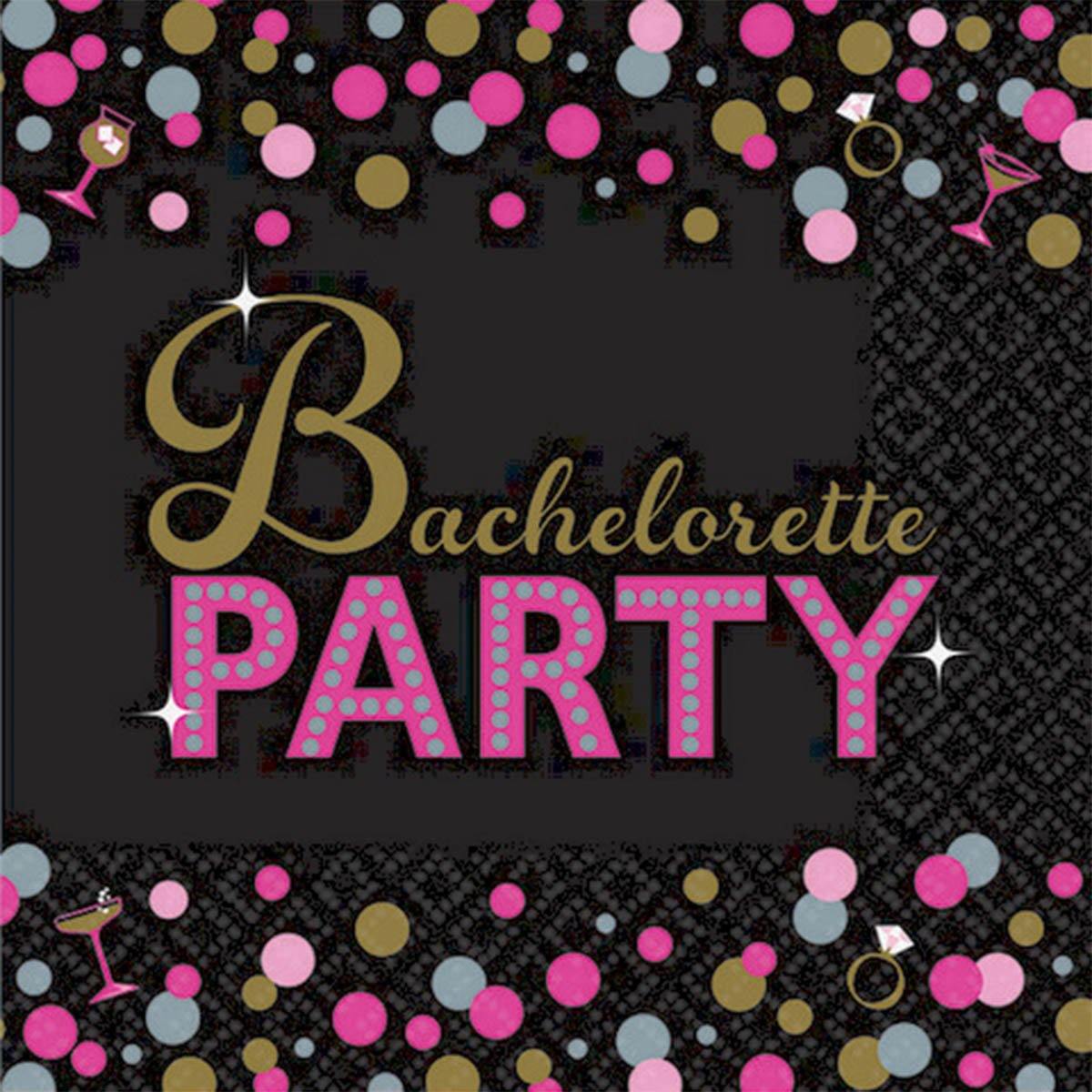 16 Pack Bachelorette Night Beverage Napkins - 33cm - The Base Warehouse