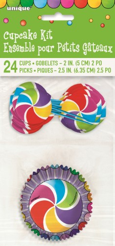 24 Pack Candy Party Cupcake Kit
