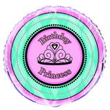Load image into Gallery viewer, Birthday Princess Fairytale Round Foil Balloon - 45cm - The Base Warehouse
