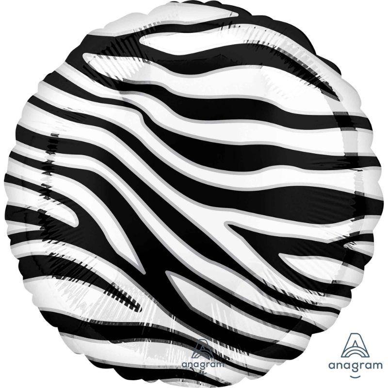 Zebra Print Animalz Foil Balloon - 45cm