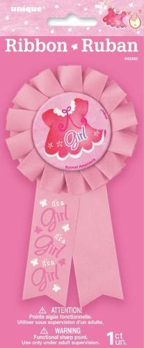 Pink Its a Girl Award Ribbon - The Base Warehouse
