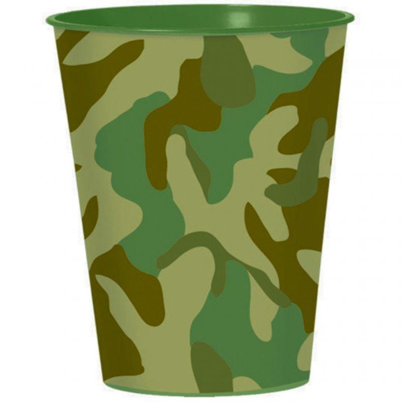 Camouflage Plastic Favor Cup - 473ml