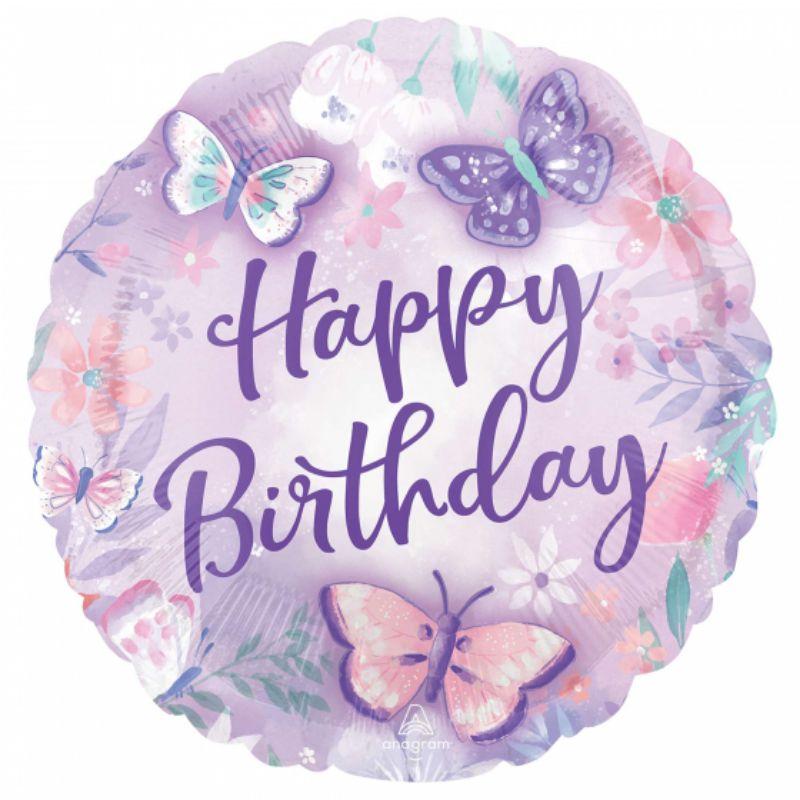 Flutters Happy Birthday Foil Balloon - 45cm