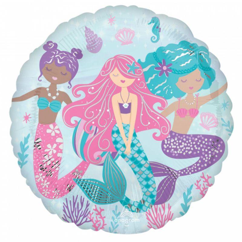 Shimmering Mermaid Foil Balloon - 45cm