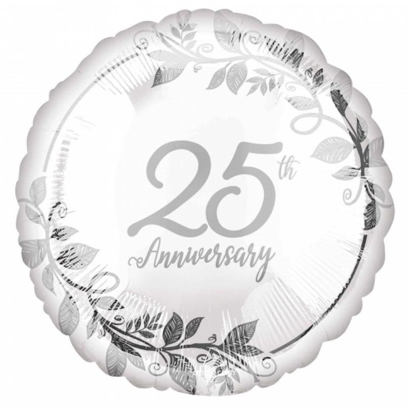 Happy 25th Anniversary Foil Balloon - 45cm