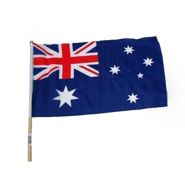 Aussie Flag on Stick - 15cm x 30cm - The Base Warehouse