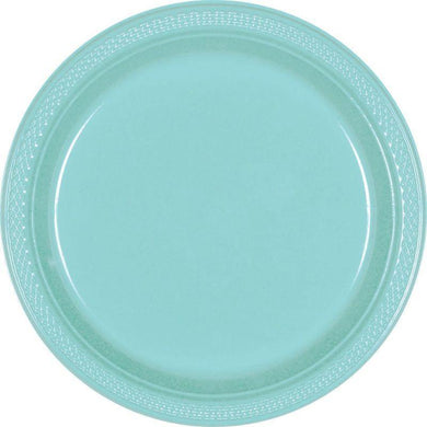 24 Pack Robins Egg Blue Paper Lunch Plates - 18cm - The Base Warehouse