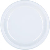 Load image into Gallery viewer, 20 Pack White Plastic Plates - 23cm - The Base Warehouse
