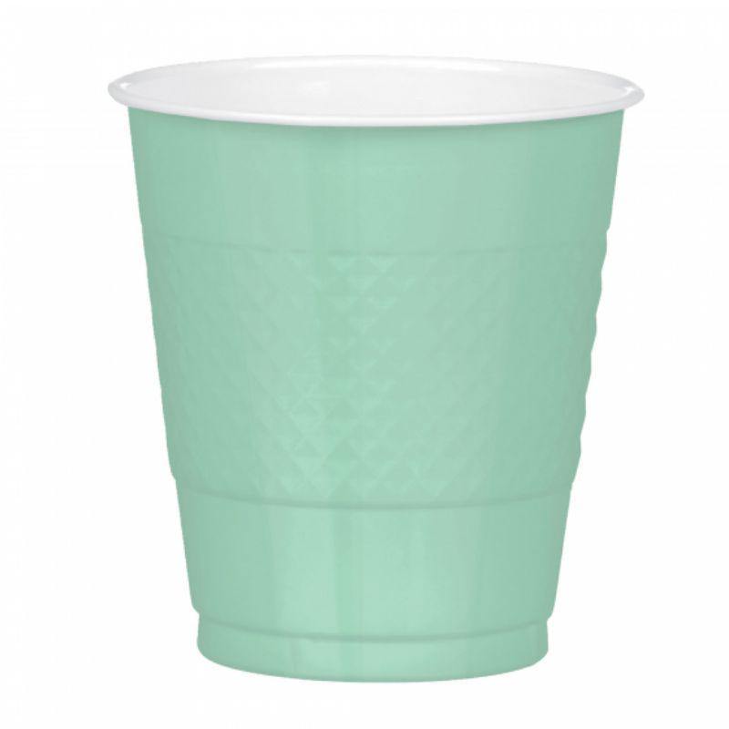 20 Pack Cool Mint Plastic Cups - 355ml - The Base Warehouse