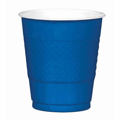 20 Pack Royal Blue Plastic Cups - The Base Warehouse
