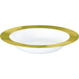 Load image into Gallery viewer, 10 Pack Premium Clear Bowls with Gold Border - 354ml - The Base Warehouse
