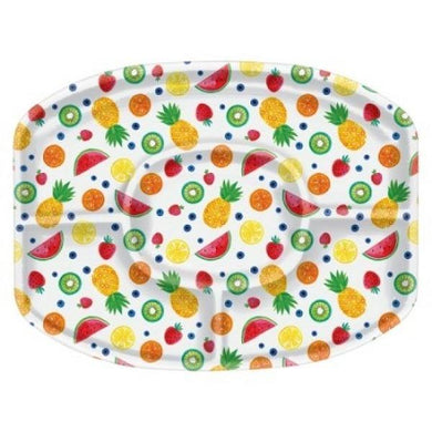 Summer Fruit Sectional Plastic Platter - The Base Warehouse
