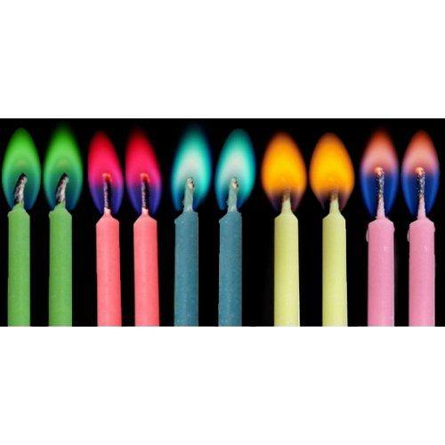 10 Pack Colourflame Candles - The Base Warehouse
