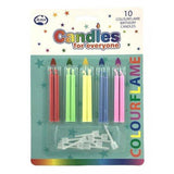 Load image into Gallery viewer, 10 Pack Colourflame Candles - The Base Warehouse
