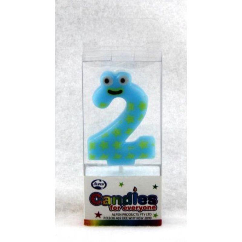 Mini Numeral Candle with Eyes #2