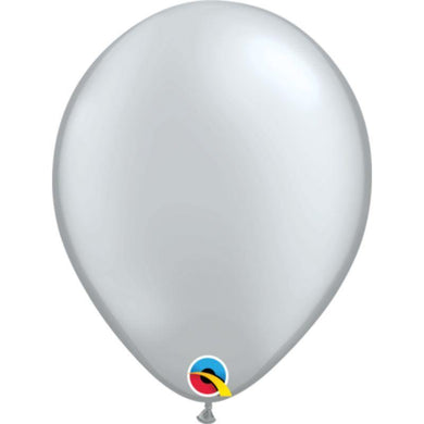 Silver Latex Balloon - 12cm - The Base Warehouse