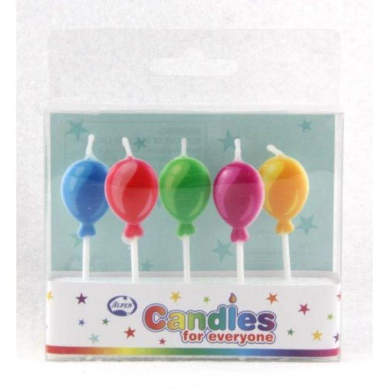 5 Pack Balloons Birthday Candles