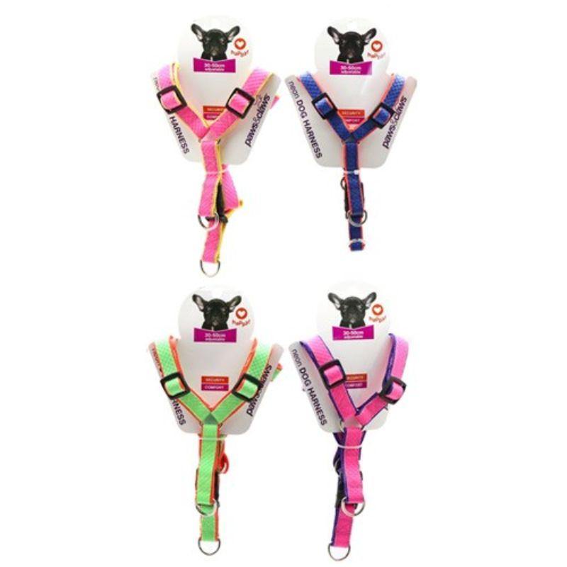 Colourful P.U & Nylon Harness - 30cm - 50cm - The Base Warehouse