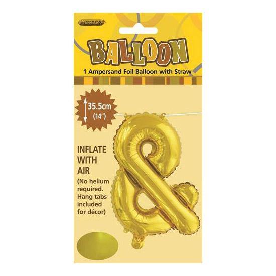 Gold Symbol & Foil Balloon - 35cm