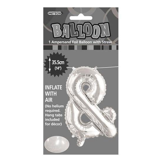 Silver Symbol & Foil Balloon - 35cm - The Base Warehouse