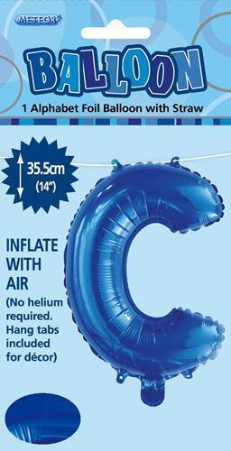 Royal Blue Letter C Foil Balloon - 35cm - The Base Warehouse