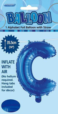 Royal Blue Letter C Foil Balloon - 35cm - The Base Warehouse
