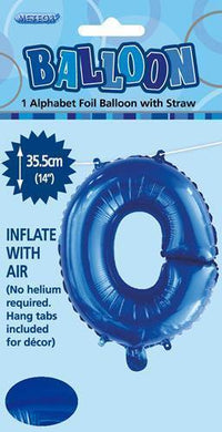 Royal Blue Letter O Foil Balloon - 35cm - The Base Warehouse