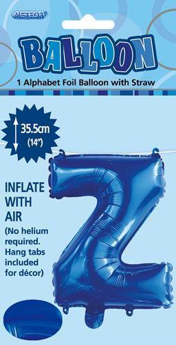 Royal Blue Letter Z Foil Balloon - 35cm - The Base Warehouse