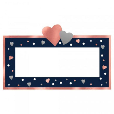 25 Pack Navy Bride Folded Place Cards - 5cm x 10cm - The Base Warehouse