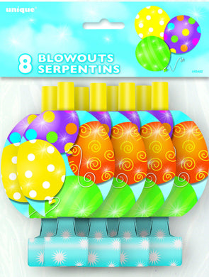 8 Pack Twinkle Balloons Blowouts - The Base Warehouse
