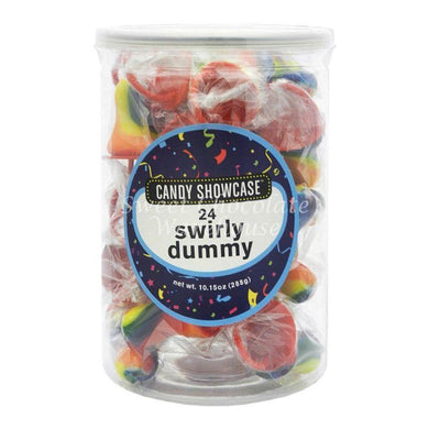 24 Pack Mini Rainbow Swirly Dummy - 288g - The Base Warehouse