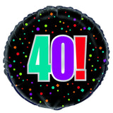Load image into Gallery viewer, 40th Birthday Cheer Round Foil Balloon - 45cm - The Base Warehouse
