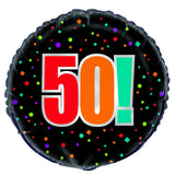 Load image into Gallery viewer, 50th Birthday Cheer Round Foil Balloon - 45cm - The Base Warehouse
