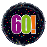 Load image into Gallery viewer, 60th Birthday Cheer Round Foil Balloon - 45cm
