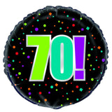 Load image into Gallery viewer, 70th Birthday Cheer Round Foil Balloon - 45cm - The Base Warehouse
