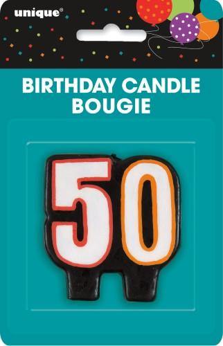 Numeral 50 Birthday Cheer Candle