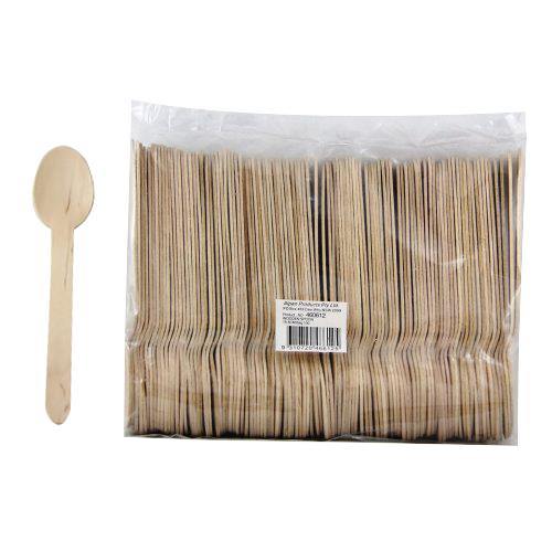 100 Pack Eco Wooden Spoons - The Base Warehouse