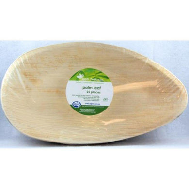 25 Pack Palm Leaf Oval Plates - 30.5cm - The Base Warehouse