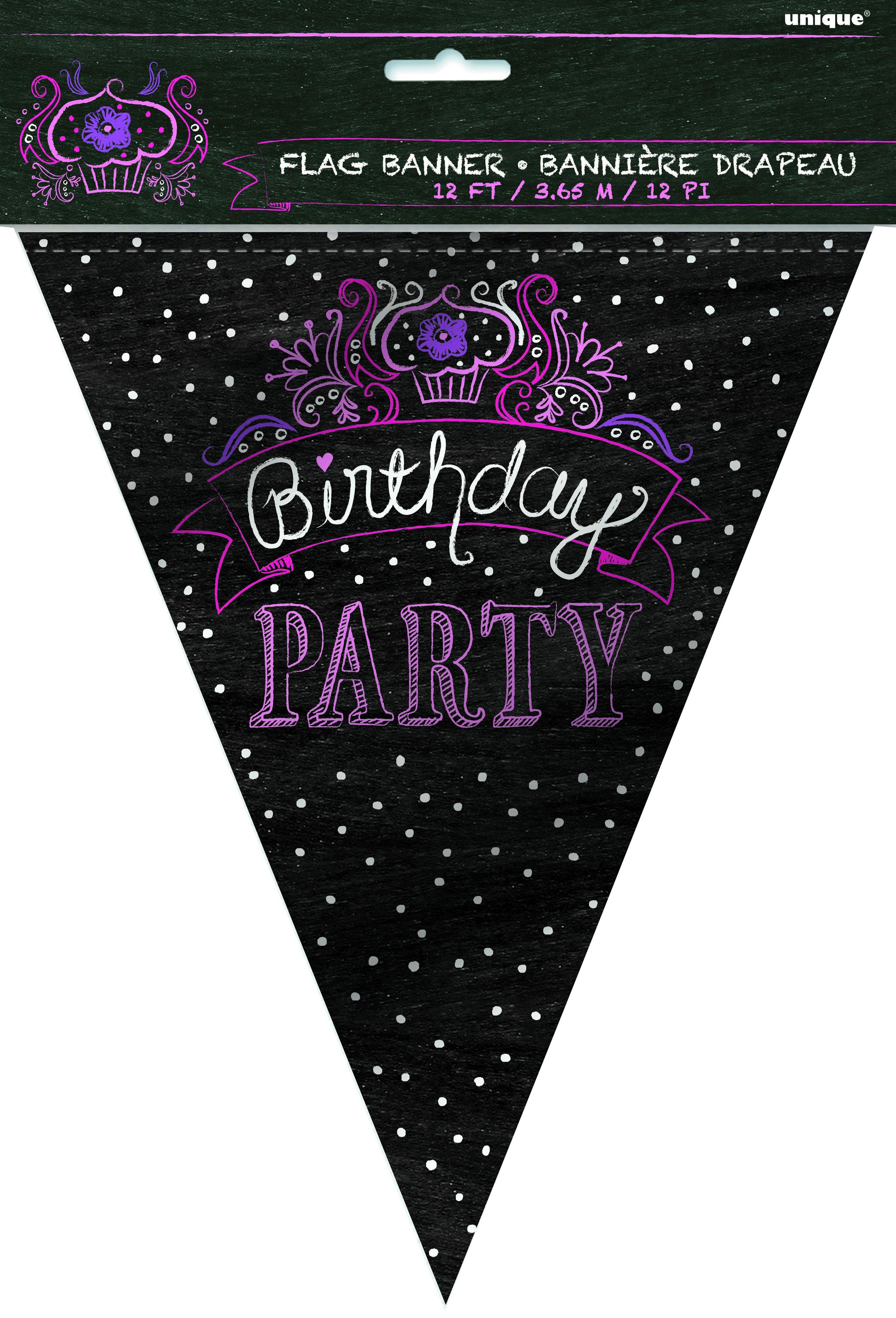 Birthday Party Sweets Flag Banner - 3.6m