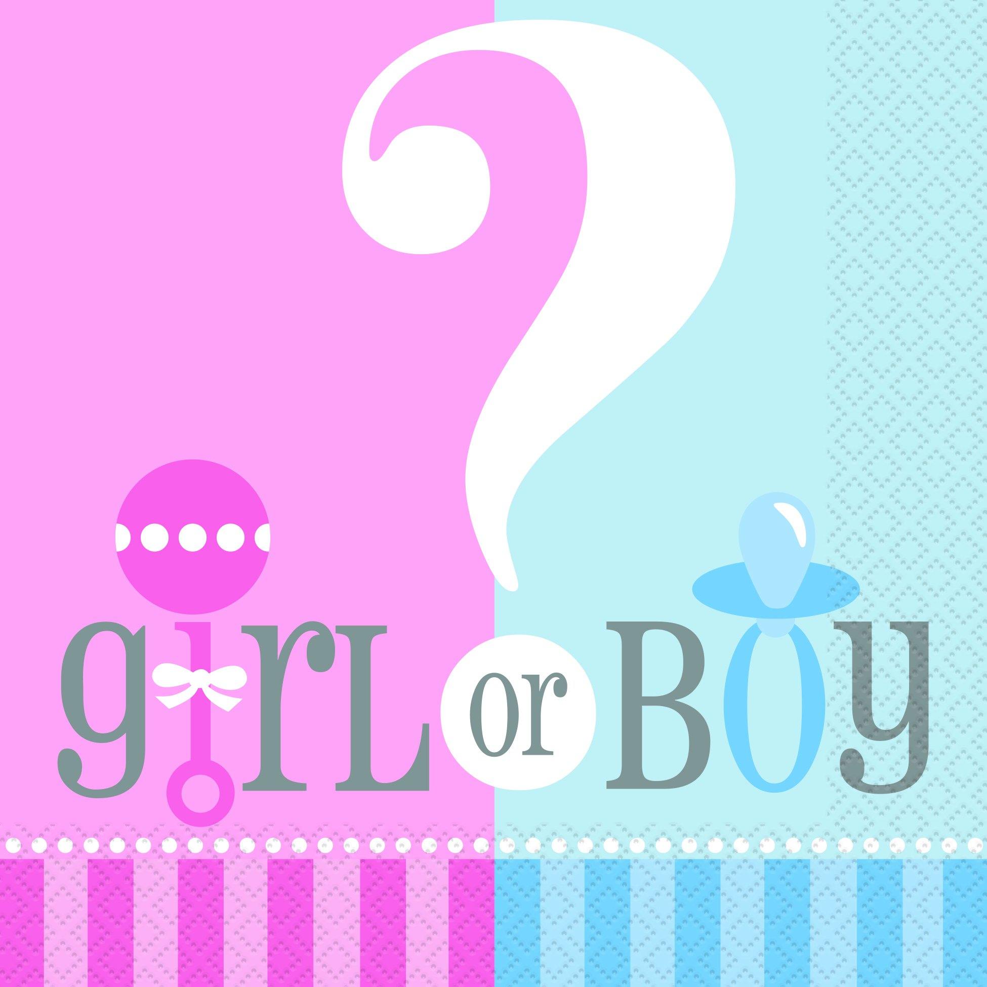 20 Pack Baby Reveal Boy or Girl? Luncheon Napkins - 33cm x 33cm