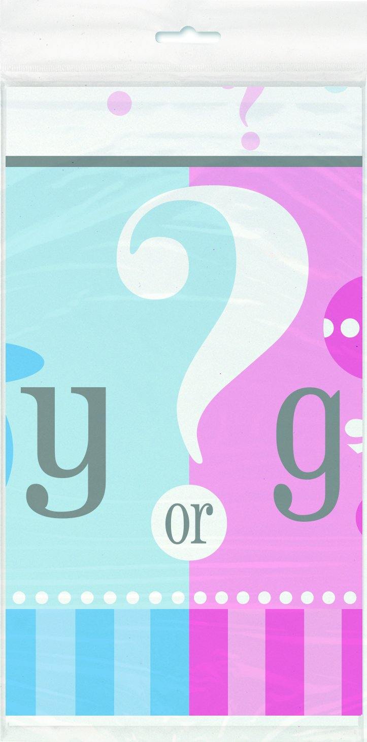 Baby Reveal Boy or Girl? Plastic Tablecover - 137cm x 213cm - The Base Warehouse