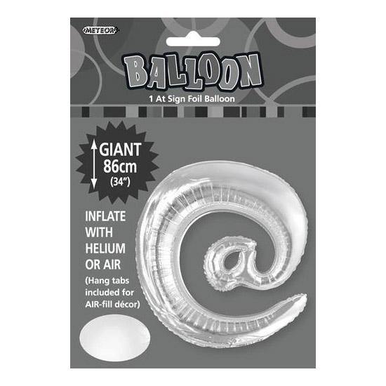 At Sign Silver Foil Balloon - 86cm - The Base Warehouse