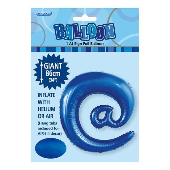 At Sign Royal Blue Foil Balloon - 86cm