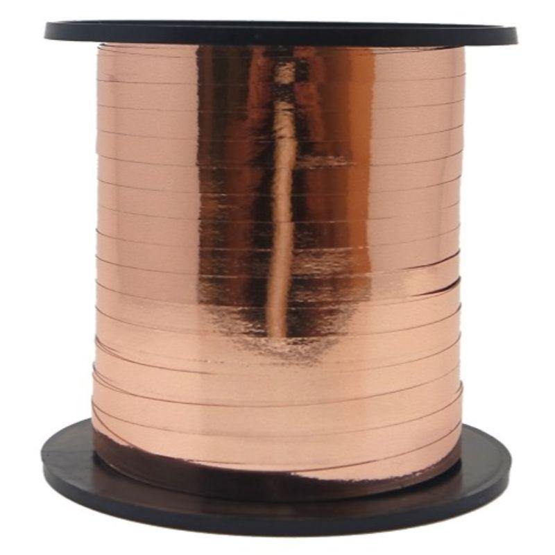 Metallic Rose Gold Curling Ribbon - 228m - The Base Warehouse
