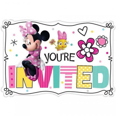 8 Pack Minnie Mouse Happy Helpers Postcard Invitations - 11cm - The Base Warehouse