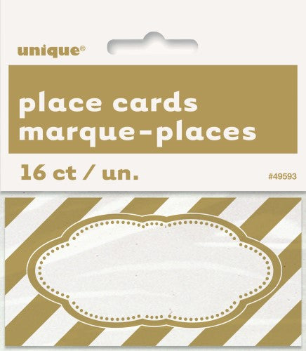16 Pack Gold Place Cards